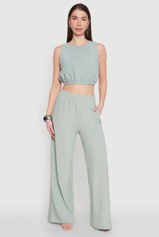 High Waisted Palazzo Pants sold by Rainbow