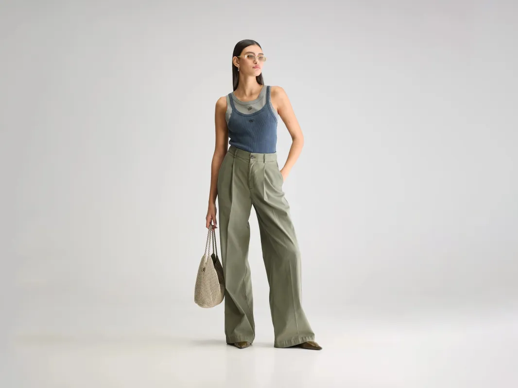 Viktor formal trousers (251 / W / DUSTY OLIVE) sold by Bellrose