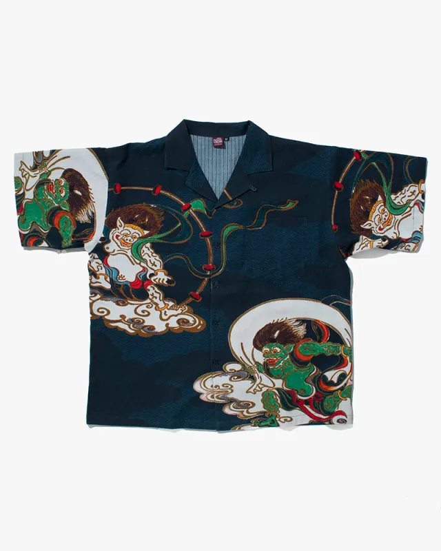 Wa-Modern Short Sleeve Button Up Shirt, Furai sold by Kiriko