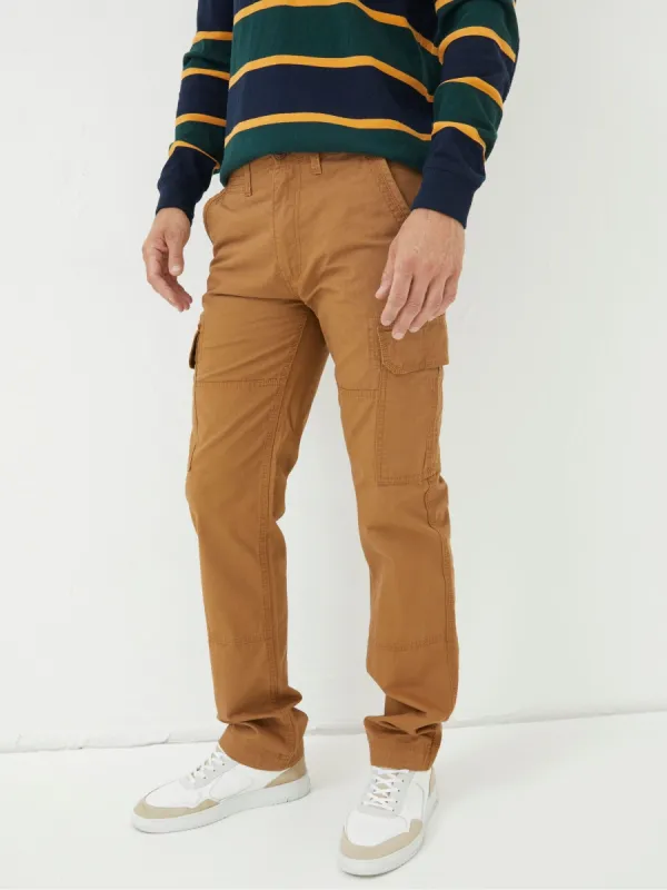 Corby Brown Ripstop Cargo Trousers sold by Fat Face