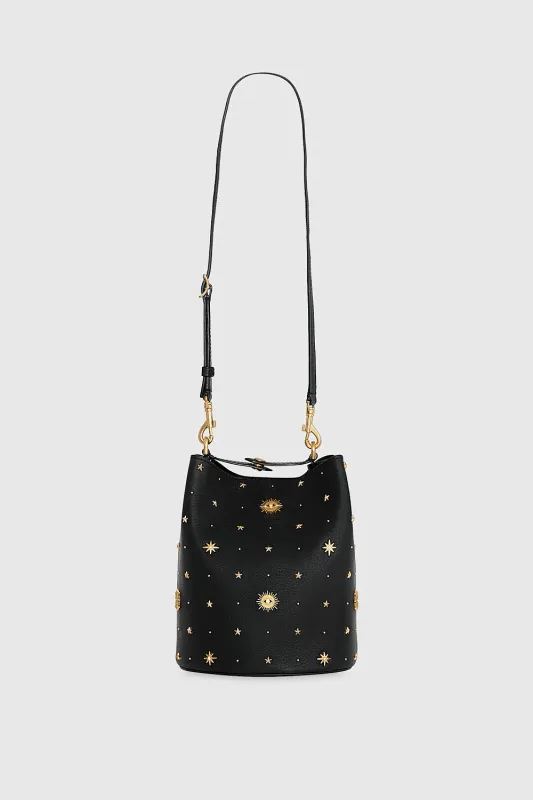 Evil Eye Studded Bucket sold by Rebecca Minkoff