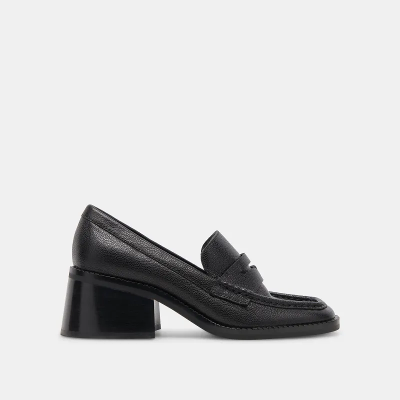 TALIE LOAFERS ONYX EMBOSSED LEATHER - re:vita sold by Dolce Vita