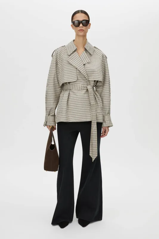 Burdock Check Trench Jacket sold by camilla & marc