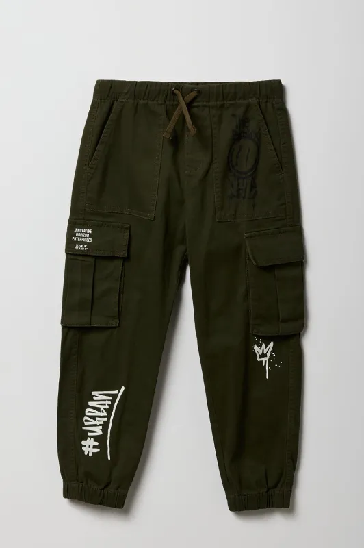 Jogger cargo à imprimé graffitis pour garçon sold by Urban Planet