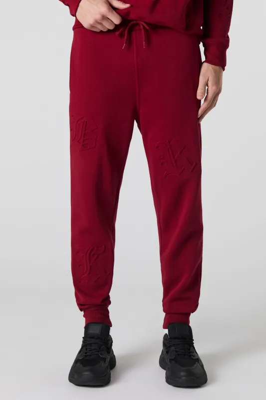 Letter Embossed Fleece Jogger sold by Charlotte Russe