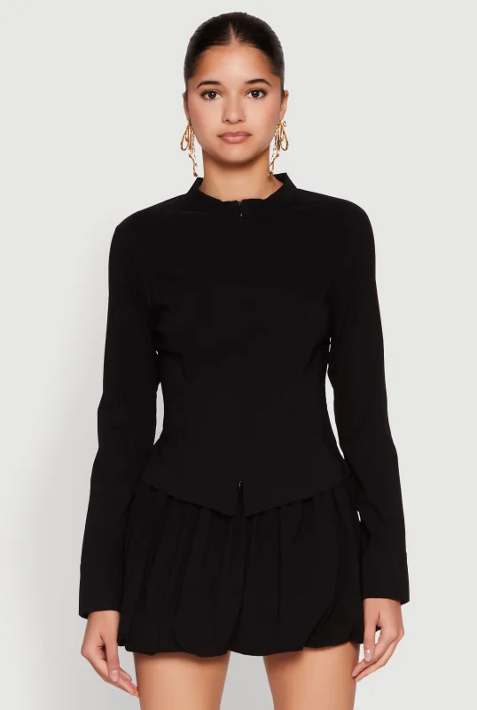 Iris Double Zip Front Blouse sold by Rainbow