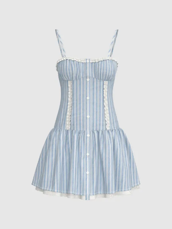 Striped Cami A-Line Dresses sold by Urban Revivo