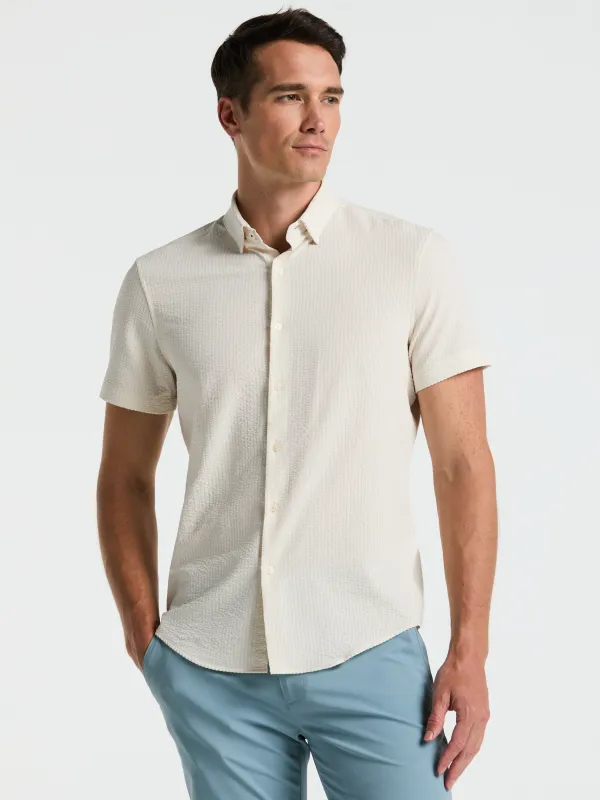 Stretch Seersucker Slim Fit Shirt sold by Perry Ellis