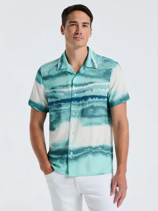 EcoVero™ Wave Print Shirt sold by Perry Ellis