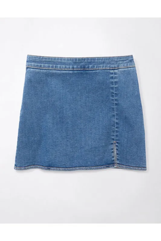 AE Next Level High-Waisted Denim Skort Women's Medium Indigo Wash 000 sold by American Eagle