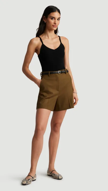 Wooster Short in Seasonless Wool | Mushroom sold by Argent