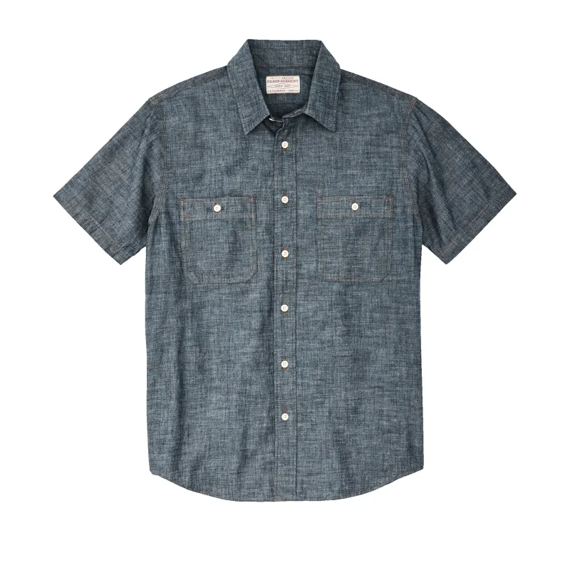Short Sleeve Chambray Shirt  - Indigo Chambray sold by Filson