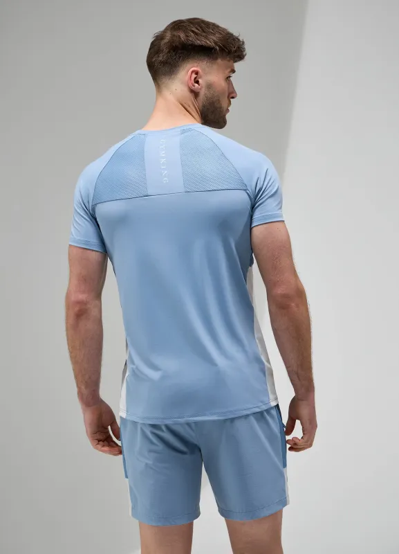 Gym King Focus Woven Tee - Dusk Blue/White sold by The Gym King