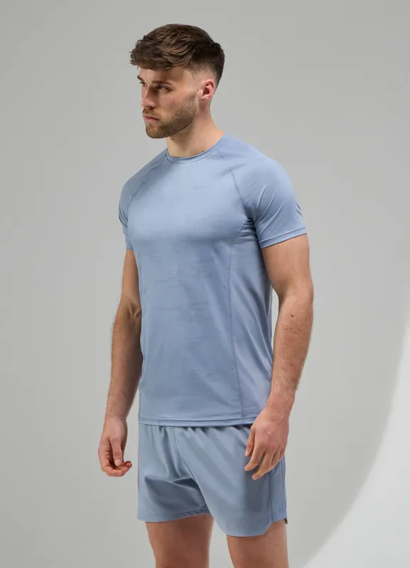 Gym King Focus Camo Knit Tee - Dusk Blue sold by The Gym King