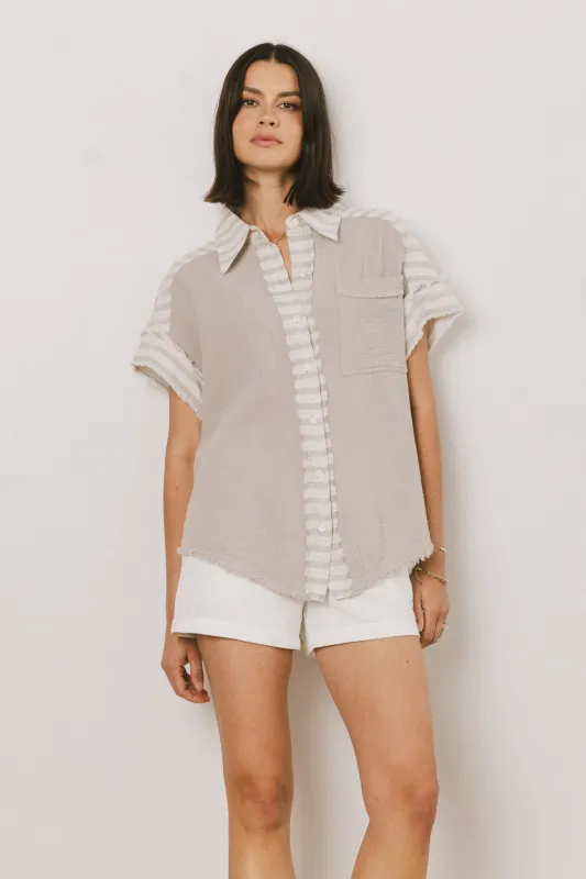 Easton Mixed Media Blouse - FINAL SALE sold by bohme