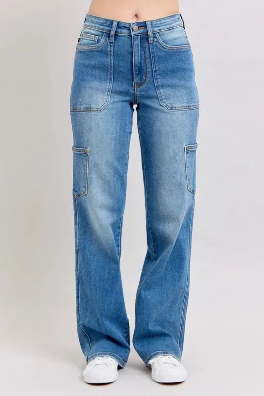 Judy Blue Full Size High Waist 90's Straight Jeans Plus Size sold by Charming Charlie