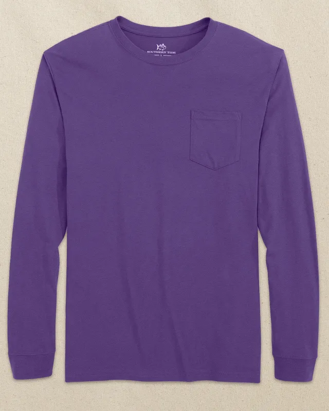 Classic Long Sleeve Pocket T-Shirt - Regal Purple sold by Southern Tide