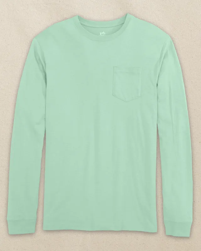 Classic Long Sleeve Pocket T-Shirt - Offshore Green sold by Southern Tide