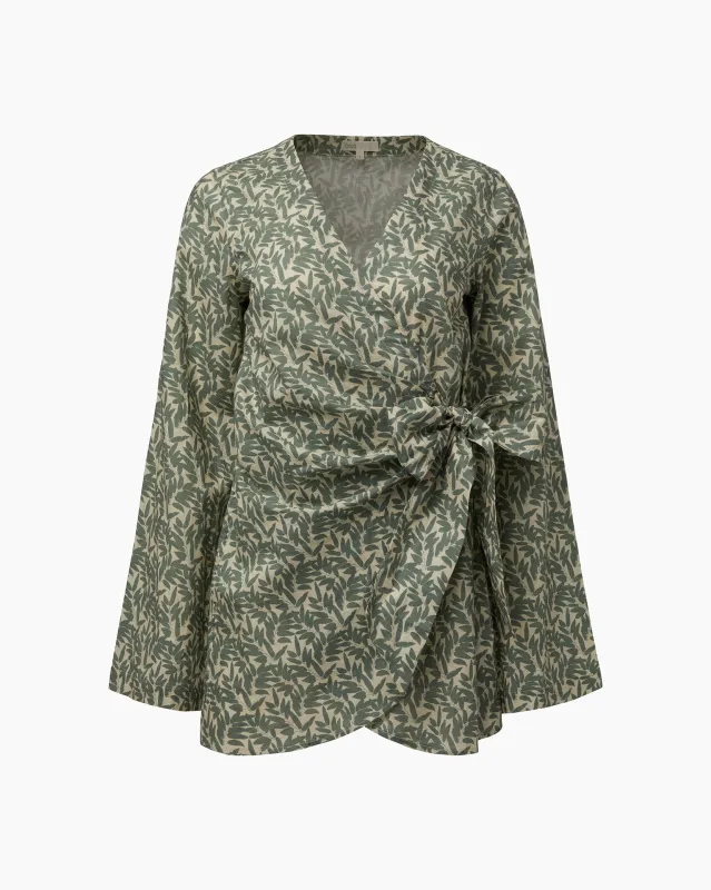 Air Linen Wrap Dress sold by Onia
