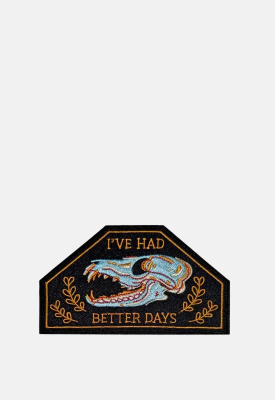 Better Days Skull Patch sold by Damaged Society