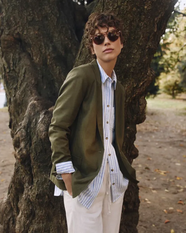 Linen Blend Blazer sold by Reitmans