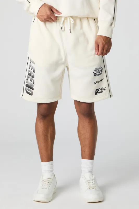 Racing Graphic Fleece Short sold by Urban Planet