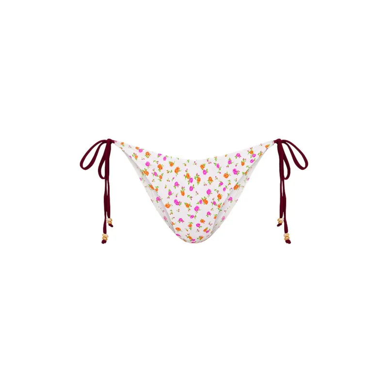 Dipped Cheeky Tie Bikini Bottom - Rosie Posie sold by Kulani Kinis