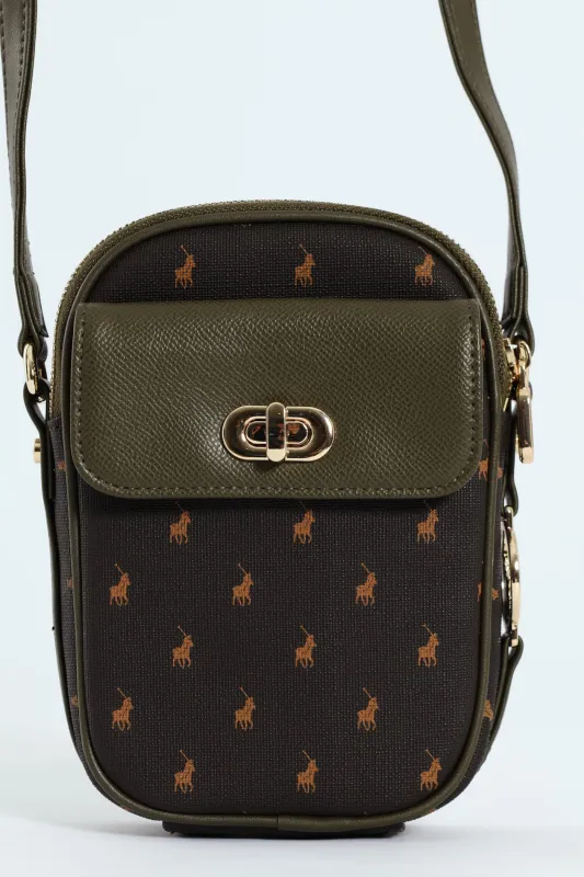 Monticello Phone Bag - Dark Green sold by Edgars