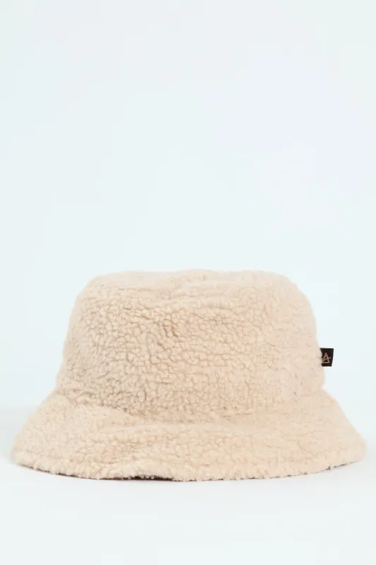 Borg Bucket Hat - Taupe sold by Edgars 