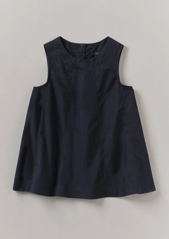 Panelled Cotton Poplin Top | Ink sold by TOAST
