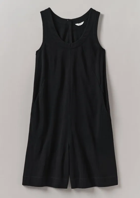 Organic Cotton Jersey Short Jumpsuit | Washed Black sold by TOAST