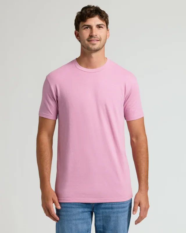 Heather Mauve Tall Straight Hem Crew Neck T-Shirt sold by True Classic