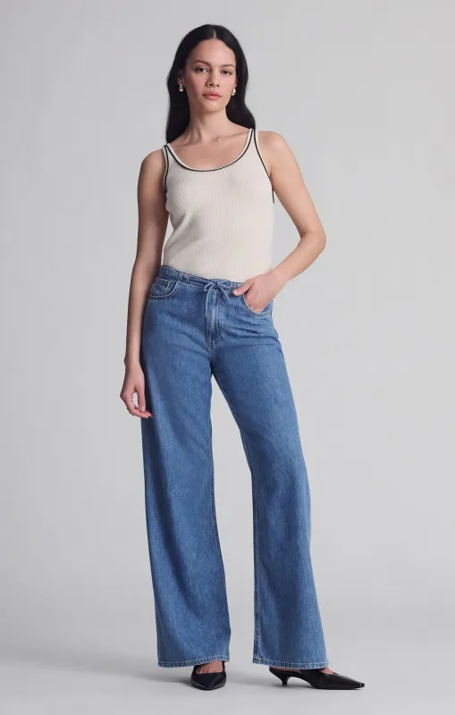 MERLY WIDE LEG IN MID WELL BLUE sold by Mavi