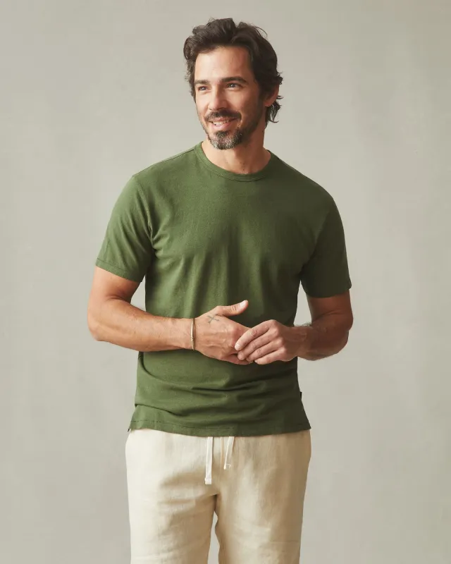 Men's Hemp Jersey Crew Tee - Chive sold by American Giant