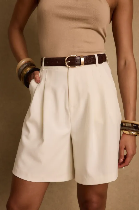 Rivera Ivory Trouser Short sold by 12th Tribe