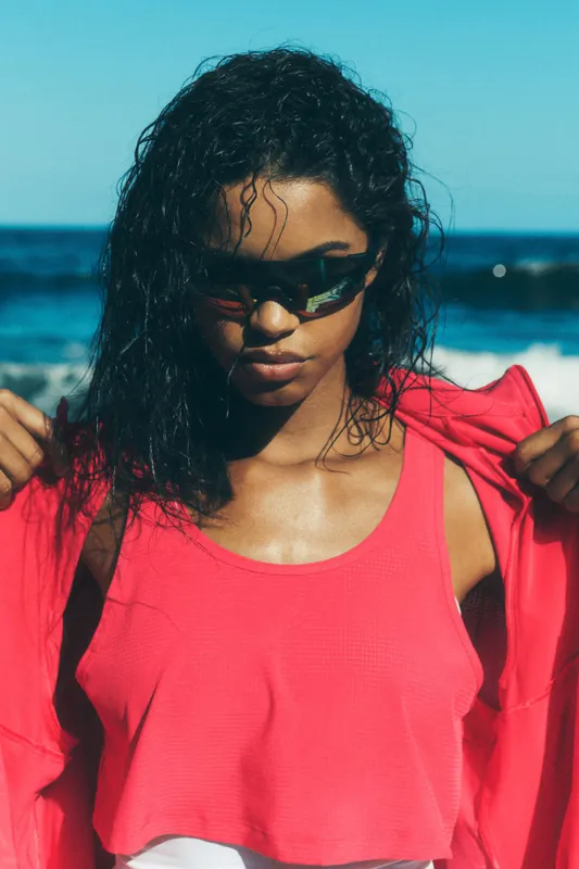Cropped Sport Star Tank - Candy Red sold by Alo Yoga