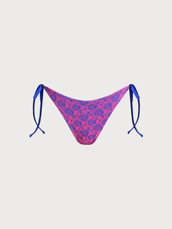 Rose Jacquard Tie Bikini Bottom sold by BERLOOK