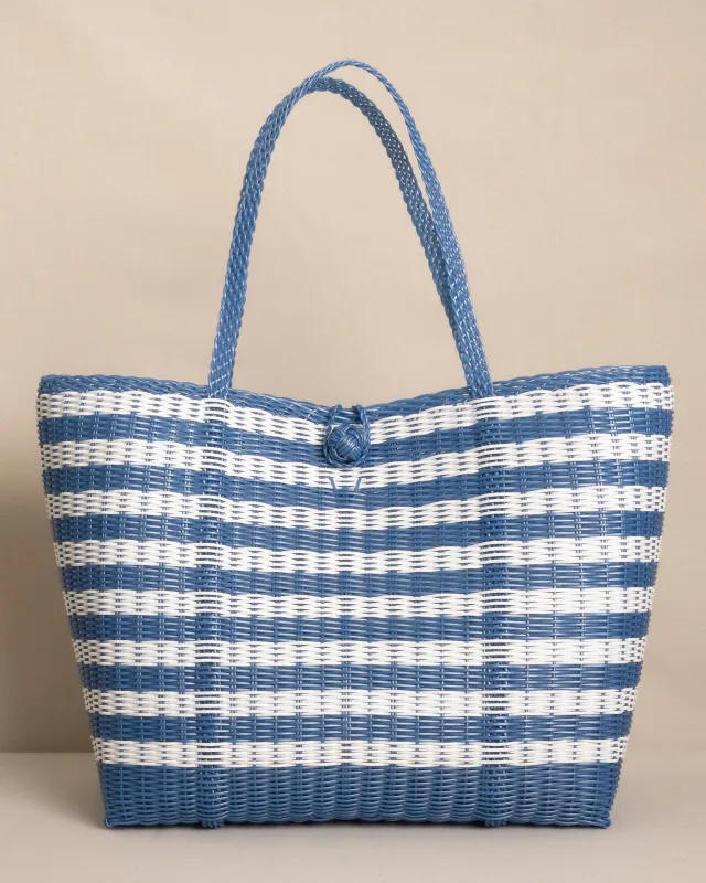The Lilley Line Medium Tides Stripe Tote sold by Southern Tide
