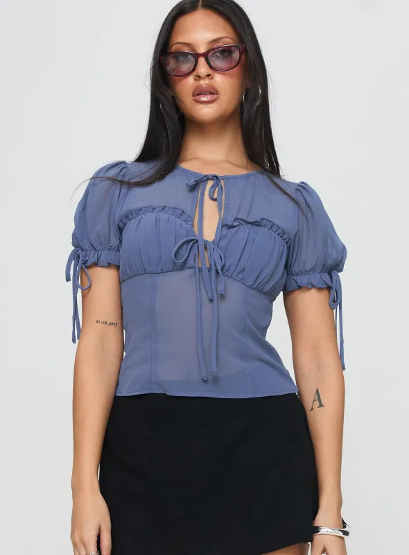 Coates Top Blue sold by Princess Polly