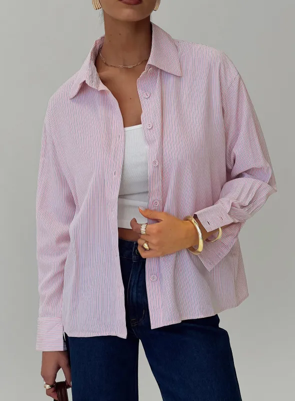 Wild Promise Top Pink Stripe sold by Princess Polly
