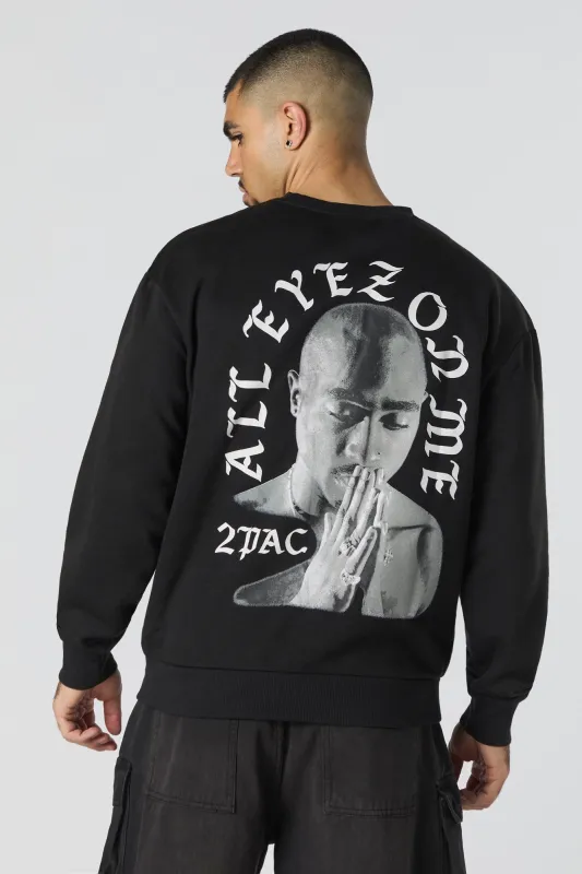 Tupac Graphic Fleece Sweatshirt sold by Urban Planet