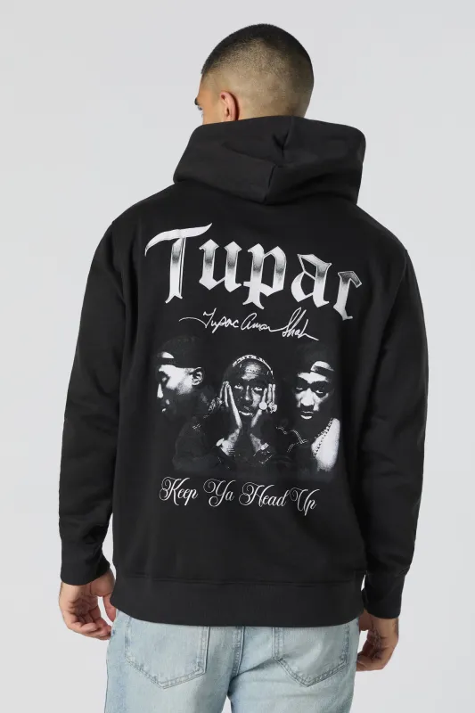 Haut à capuchon en molleton à imprimé Tupac sold by Urban Planet