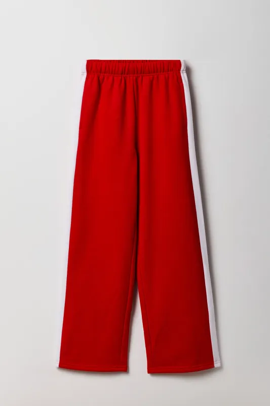 Girls Fleece Side Striped Wide Leg Sweatpant sold by Urban Planet