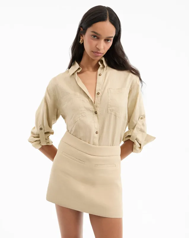 Gil Linen Shirt sold by Veronica Beard