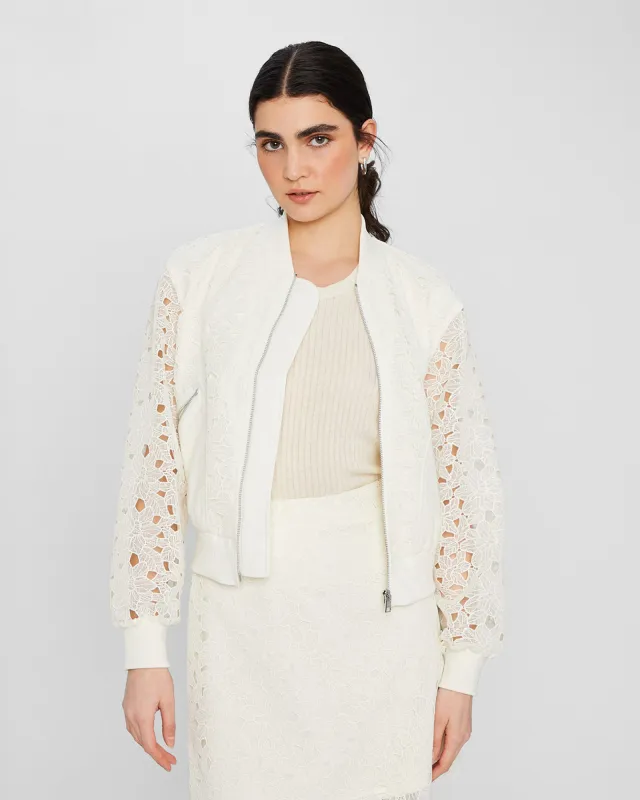 Lace Utility Bomber Jacket sold by Club Monaco
