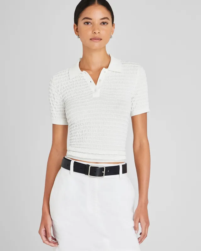 Pucker Stitch Polo sold by Club Monaco