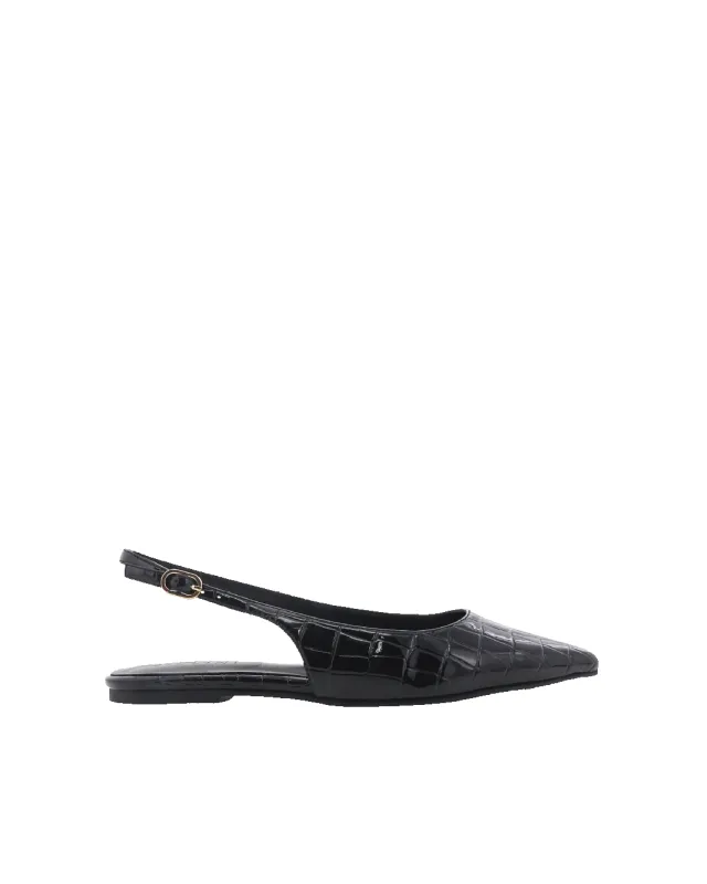 HENNA - BLACK PATENT CROC sold by Billini
