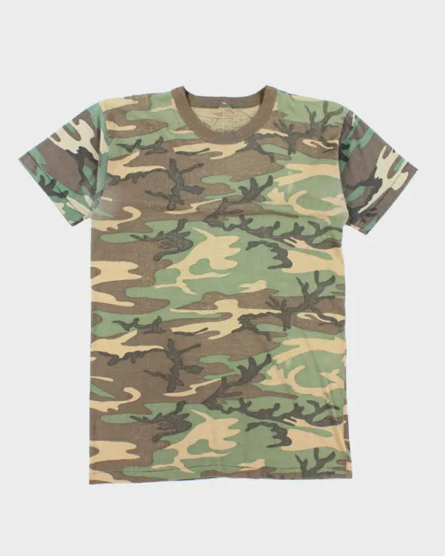 Vintage 90s Camouflage Single Stitch T-shirt - M sold by Rokit