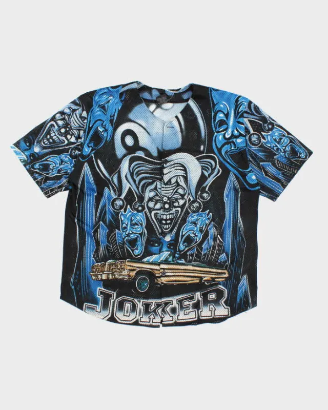 Vintage Y2K Joker All Over Print Button Up Jersey - XL sold by Rokit