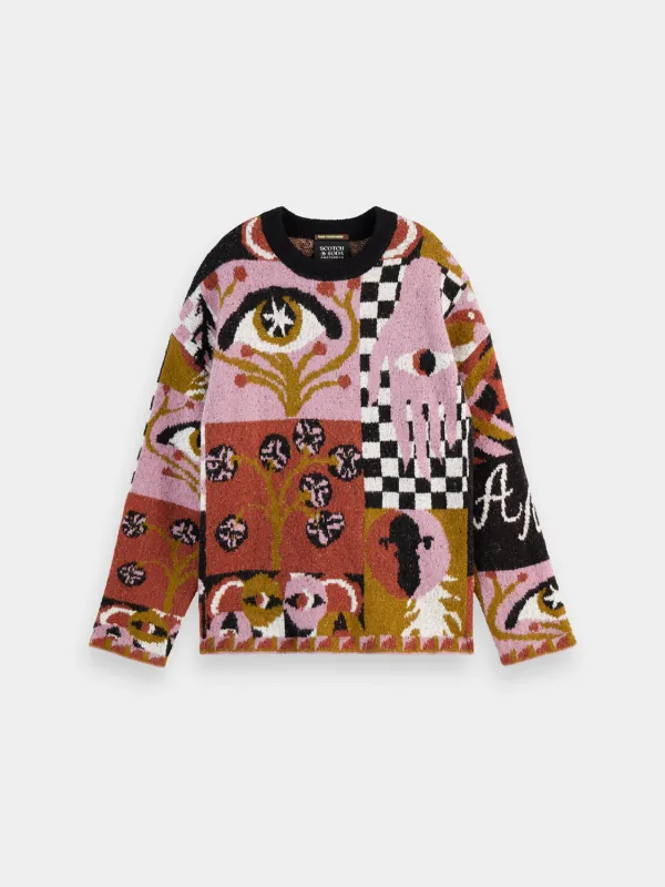 Graphic oversized pullover sold by Scotch and Soda